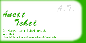 anett tehel business card